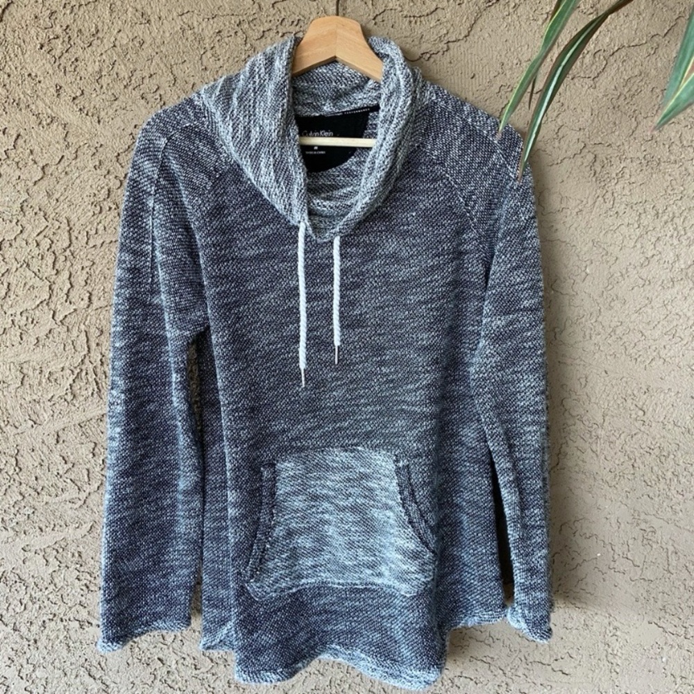 Gray/Blk/White Marled Pullover by Calvin Klein